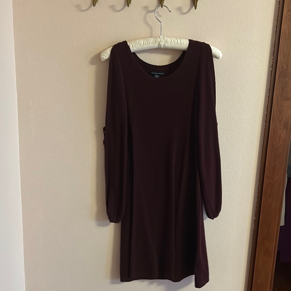 American eagle tie sleeve sweater dress. Maroon